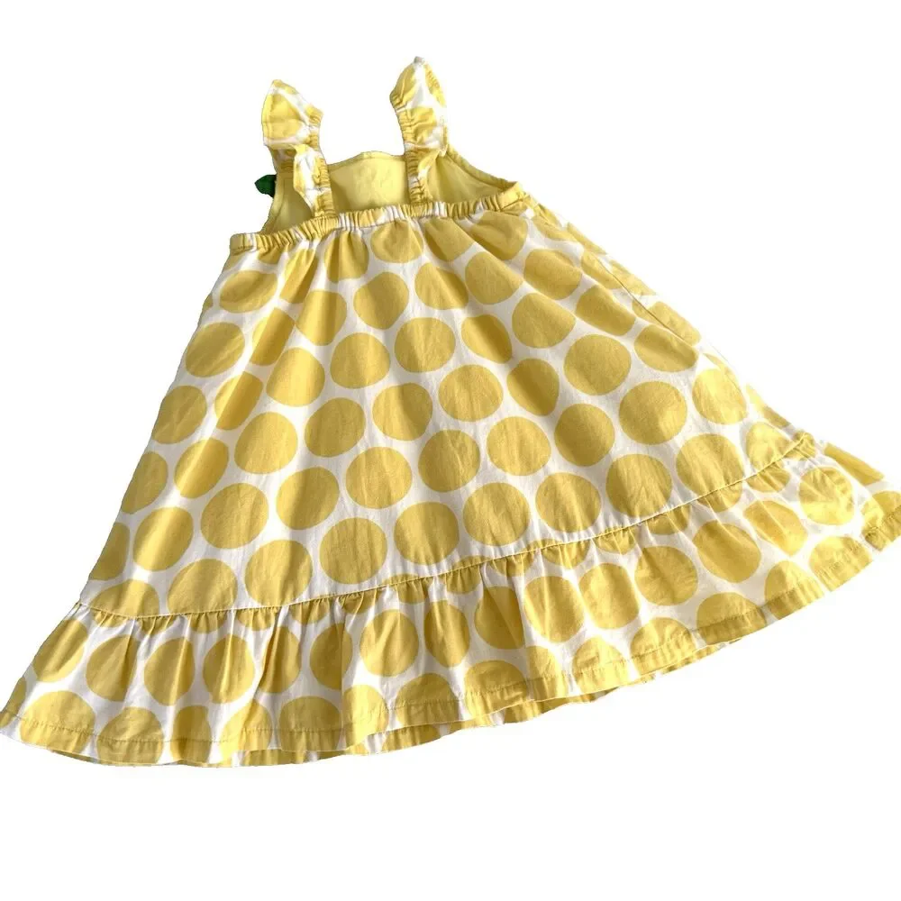 Gymboree Toddler Baby Girls Dress Pop of Daisies 18-24M Polka Dot Yellow Summer